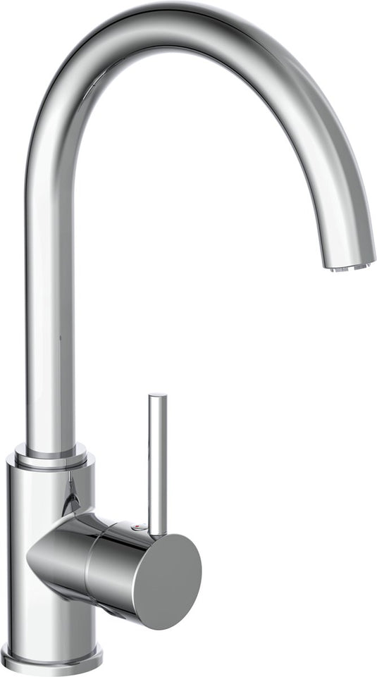 Schütte casalla design keukenkraan voor waterverwarmer - met vrije uitloop - mengkraan - lage druk - hoge, draaibare uitloop - zijdelingse greep - chroom