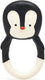 Lanco toys lanco rubberen bijtring - nui the pinguin - zwart - wit