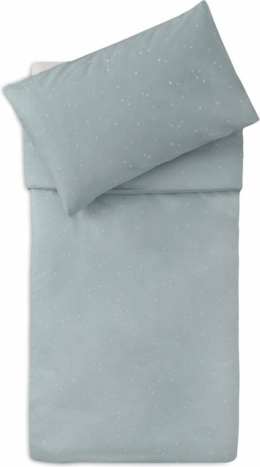 Jollein - dekbedovertrek met sloop 100x140cm - dekbed ledikant, dekbedovertrek baby - twinkling sea green