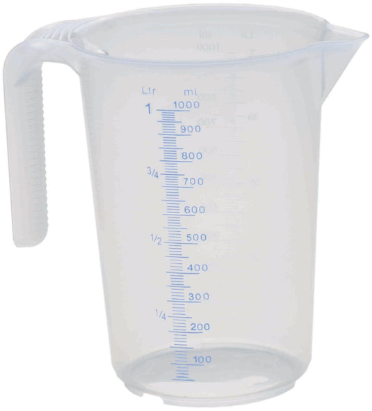 Südpfalzwerkstatt maatbeker measuring cup 2 scales 1l transparent, stackable