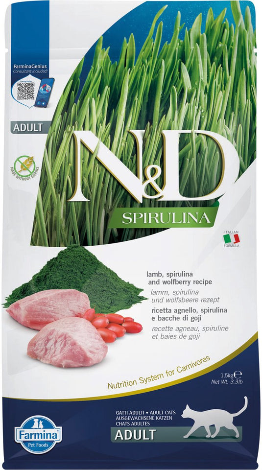 Farmina n d spirulina adult cat - lam - 1,5 kg