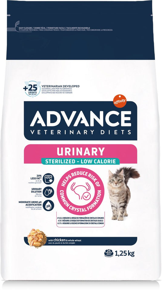Advance veterinary diet cat - urinary - sterilized - low calorie - kattenvoer - 1,25 kg