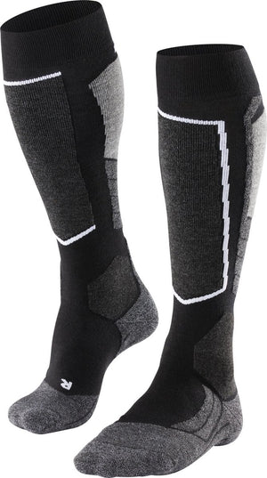 Falke sk2 warm dik wol functioneel materiaal skisokken dames zwart - maat 39-40