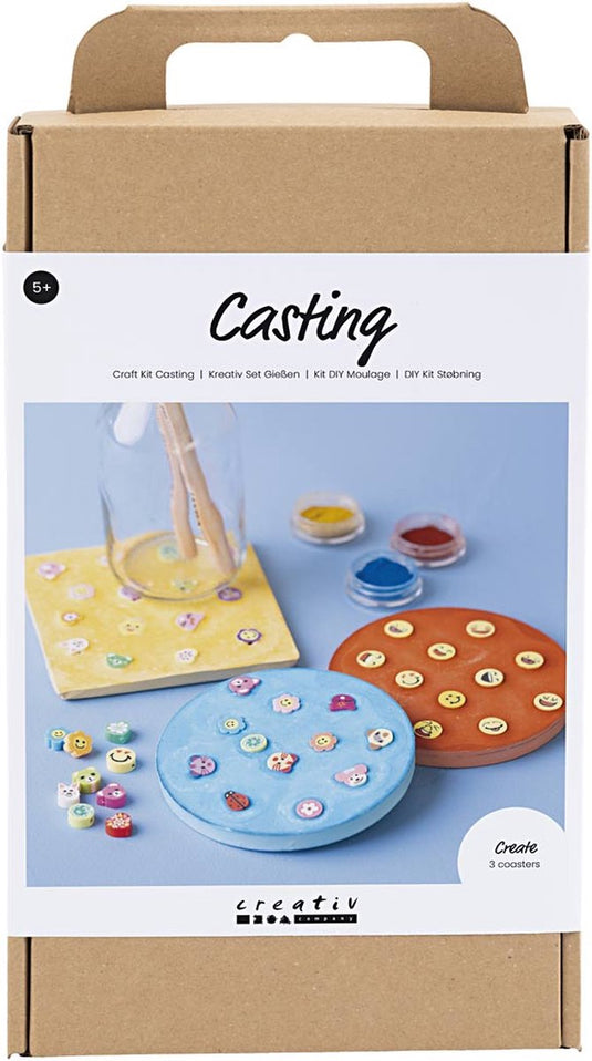 Creativ company hobbyset gieten tegels - blauw, rood en geel