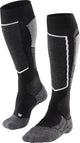 Falke sk2 warm dik wol functioneel materiaal skisokken dames zwart - maat 35-36