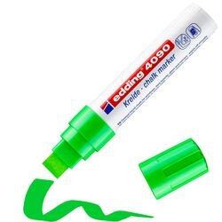 Krijtmarker edding 4090 4-15mm lichtgroen beitelvormige punt