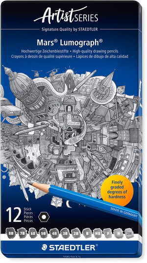 Staedtler - artist series - mars lumograph potlood - set 12 st