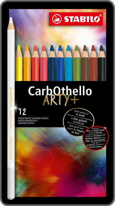 Stabilo carbothello - kalkpastel kleurpotlood - metalen set 12 st.