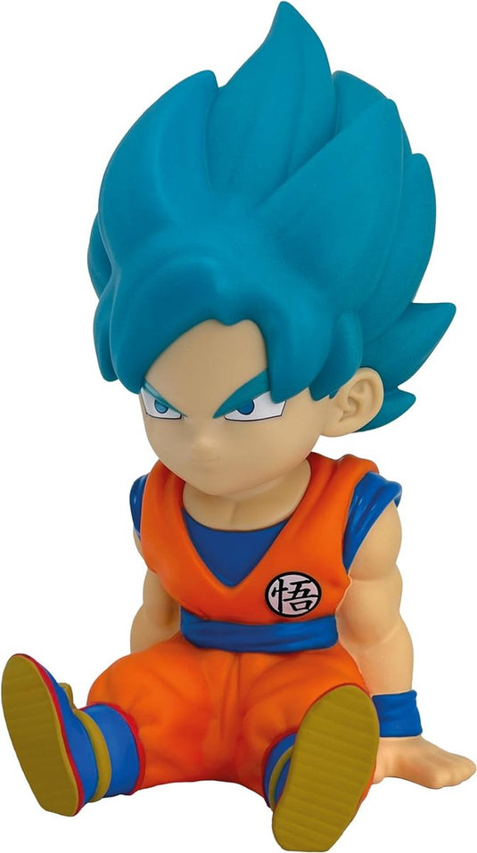Plastoy - dragon ball - son goku super saiyan blauwe spaarpot