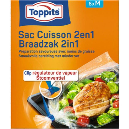 Melitta toppits braadzakken 2-in-1 8xm