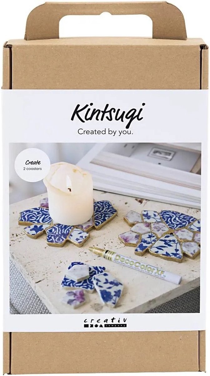 Afbeelding laden in galerijviewer, Creativ company hobbyset kintsugi onderzetter
