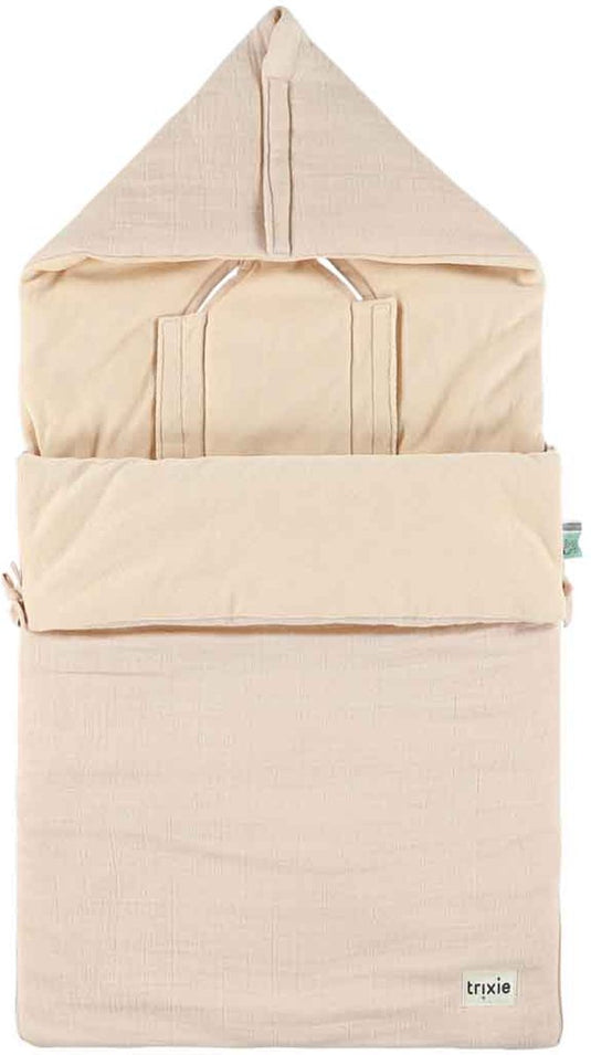 Trixie voetenzak baby - bliss blossom roze autostoel kinderwagen.