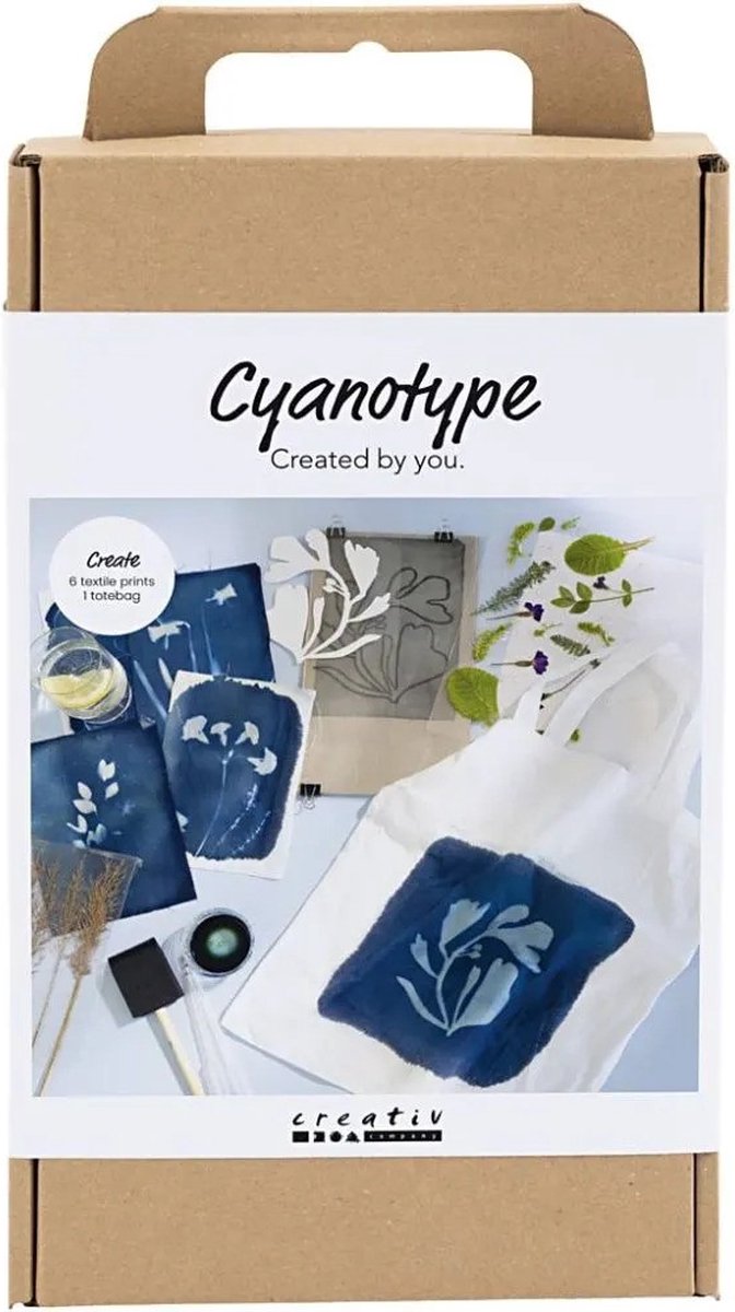 Afbeelding laden in galerijviewer, Creativ company https: www.cchobby.nl hobbyset-cyanotypie-textiel-blauw-1-doos
