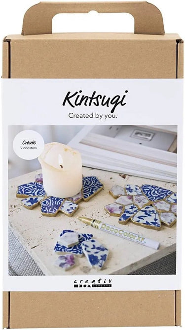 Creativ company https: www.cchobby.nl hobbyset-kintsugi-onderzetter-blauw-goud-lichtrood-wit-1-doos