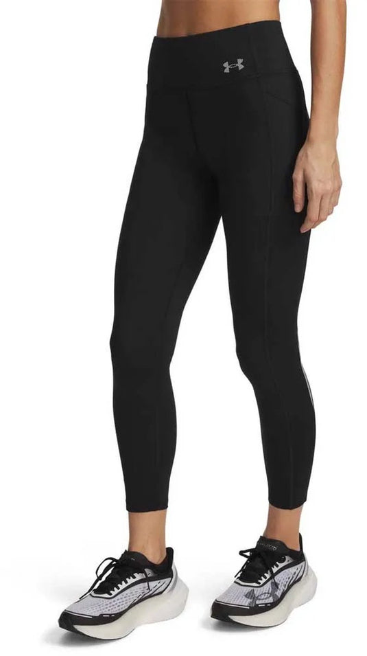 Under armour ua velociti ankle tights-blk dames sportlegging - zwart - reflective