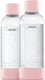 Mysoda - set van 2 herbruikbare flessen van 1 liter - light pink - geschikt voor apparaten