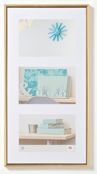 Walther new lifestyle - kunststof galerij - fotoformaat 3x13x18 cm - goud