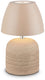 B.k.licht briloner cera – tafellamp oplaadbaar – draadloos – voor binnen en buiten – dimbaar – oplaadbare accu – keramiek – beige – ø14 x 36 cm
