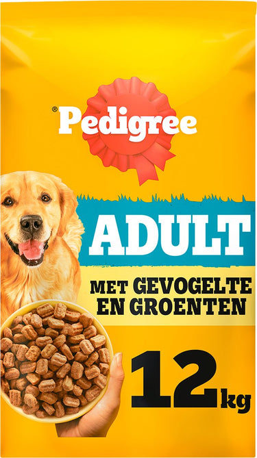 Pedigree hondenbrokken - adult droogvoer - gevogelte groenten - 12kg