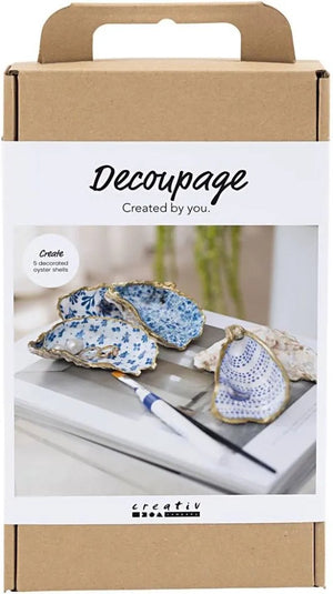 Creativ company cc hobbyset decoupage oesterschelpen blauw