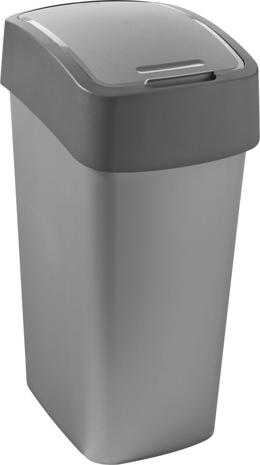 Curver afvalbak 50 liter flat antraciet (1 stuk)