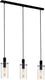 Eglo montefino - hanglamp - 3-lichts - e27 - zwart glas