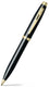 Sheaffer balpen - 100 - glanzend zwart en goud - penpunt m - schrijfkleur zwart - sf-e2932251