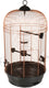 Flamingo vogelkooi – parkietenkooi sanna 2 koper zwart – 35x35x67 cm – met zitstokken eetbakjes – voor parkieten kanaries