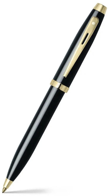Sheaffer balpen - 100 - glanzend zwart en goud - penpunt m - schrijfkleur zwart - sf-e2932251