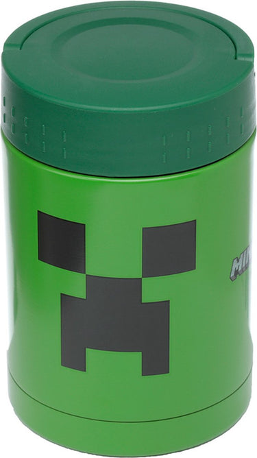 Puckator minecraft creeper - duurzame rvs thermos lunch heet koud lunchpot 500 ml