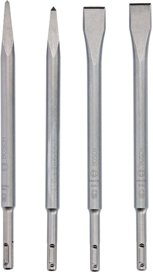 Bosch beitelset 4 stuks standaard 250 sds-plus