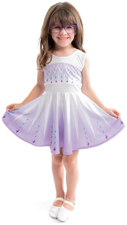 Little adventures - ice coronation twirl jurk – maat 116-122