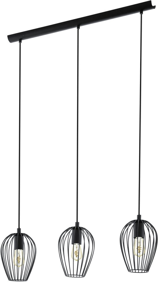 Eglo newtown hanglamp - e27 - 70 cm - zwart