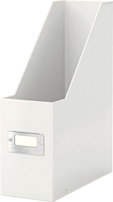 Leitz wow click store stevige tijdschriftenhouder - lectuurbak - 77% gerecycled karton - 10.3 x 33 x 25.3 cm (bxhxd) - wit