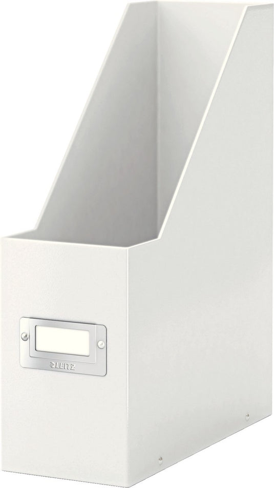 Leitz wow click store stevige tijdschriftenhouder - lectuurbak - 77% gerecycled karton - 10.3 x 33 x 25.3 cm (bxhxd) - wit