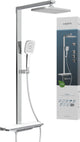 Schütte hawaii douchesysteem - regendouche - met thermostatische kraan - chroom wit