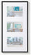 Walther new lifestyle - kunststof lijst - fotoformaat 3x 10x15 cm - zwart