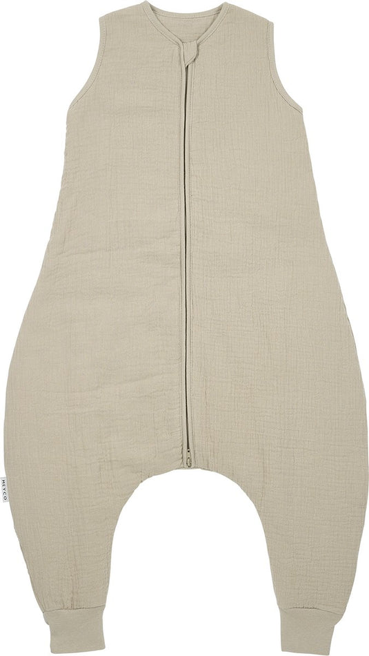 Meyco baby uni baby winter slaapoverall jumper - pre-washed hydrofiel - sand - 104cm - 2.0 tog