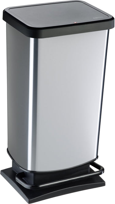 Rotho paso pedaalemmer - prullenbak 40l - bpa vrij - zilver metallic