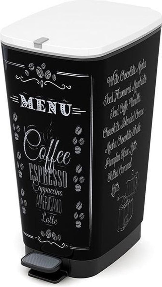 Kis chic bin coffee menu prullenbak - 50 l - zwart