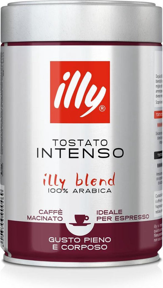 Illy - gemalen koffie - intenso - 6 x 250 gram