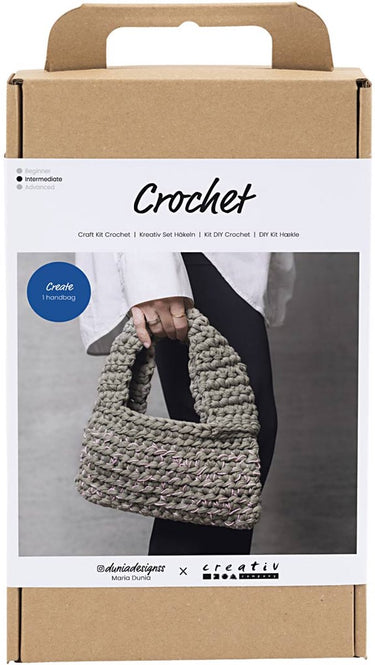 Creativ company hobbyset haken stoere tas olijfgroen