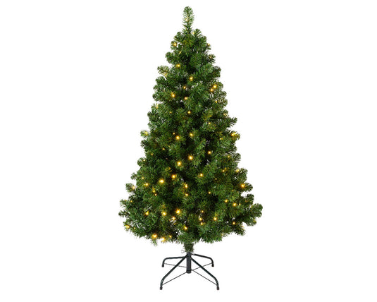 Everlands kunstkerstboom imperial pine 150cm hoog verlicht met 170 geintegreerde warmwitte led lampjes