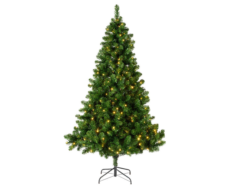 Afbeelding laden in galerijviewer, Everlands kunstkerstboom imperial pine 210cm hoog verlicht met 380 geintegreerde warmwitte led lampjes
