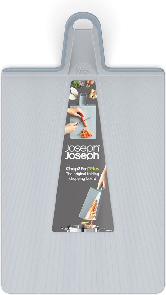 Joseph joseph chop2pot plus snijplank – opvouwbaar – lichtblauw – groot – antislip vaatwasserbestendig
