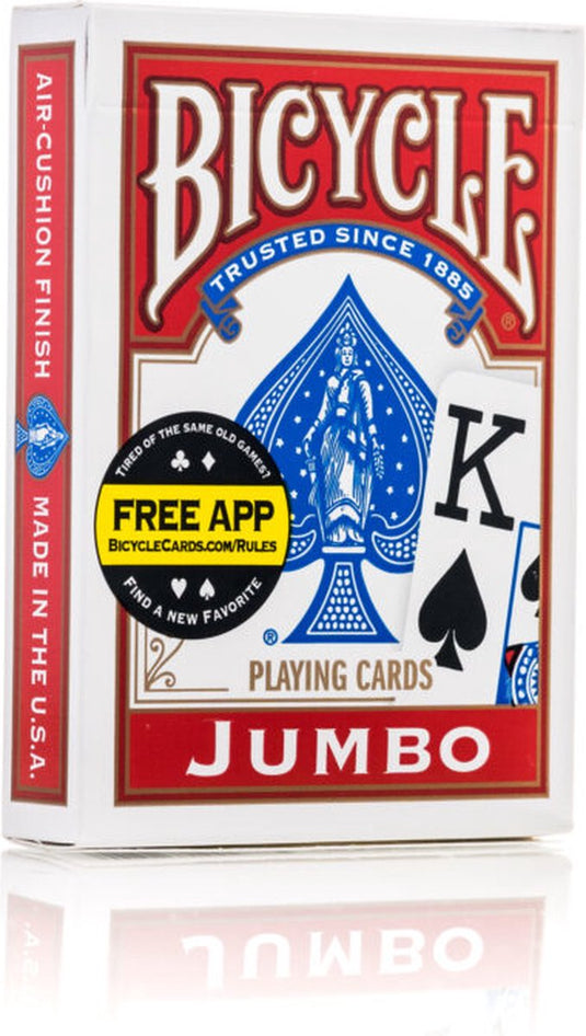 Bicycle rider back 2-pack jumbo index - premium speelkaarten - poker - originals