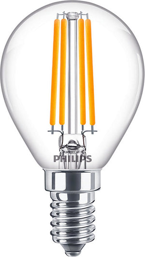 Philips led philips corepro led lustre e14 kogel filament helder 6.5w 806lm - 827 zeer warm wit | vervangt 60w