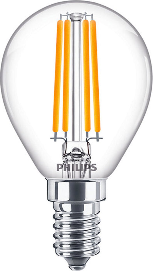 Philips led philips corepro led lustre e14 kogel filament helder 6.5w 806lm - 827 zeer warm wit | vervangt 60w