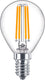 Philips led philips corepro led lustre e14 kogel filament helder 6.5w 806lm - 827 zeer warm wit | vervangt 60w