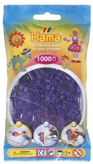 Hama midi strijkkralen - paars transparant (024), 1000st.